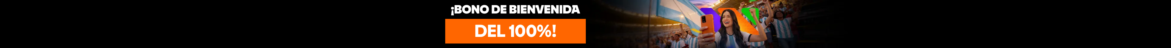 ¡Bono de bienvenida del 100%!